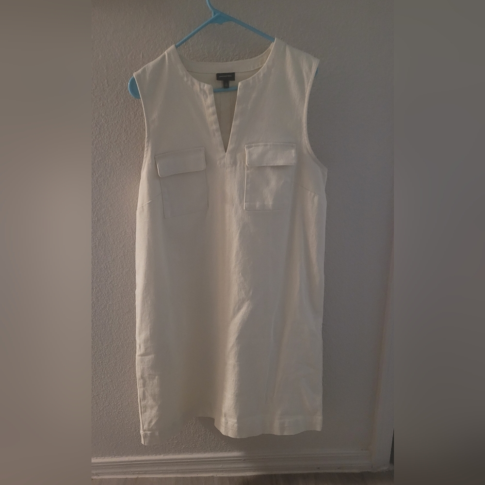 Cream Denim Dress